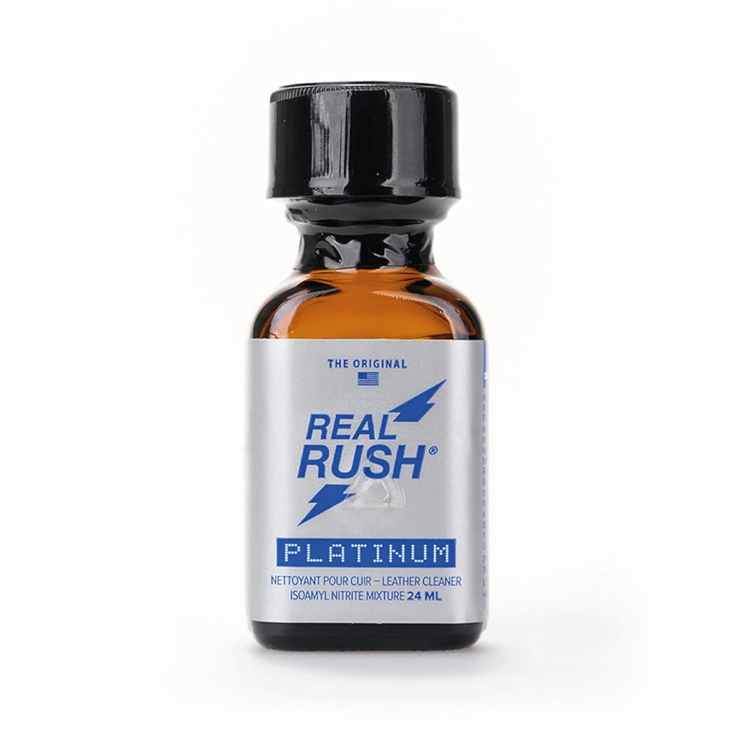 Real Rush Platinum Poppers - Isoamyl Nitrite Leather Cleaner 24ml