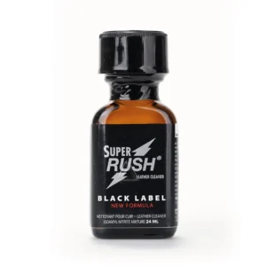 Super Rush Black Label Poppers - New Isoamyl Nitrite Formula Leather Cleaner 24ml